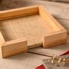 Tabua-de-Madeira-Com-2-Bowls-em-Cristal-Pinus-42cm-x-25cm-x-6cm-Woodart
