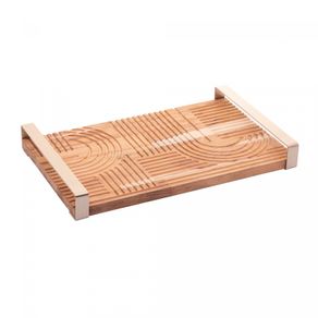 Prato-para-Bolo-de-Bambu-com-Tampa-em-Plastico-28cm-x-28cm-x-9,5cm-Lyor