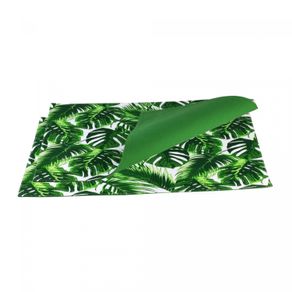 Jogo-Americano-2-Pecas-de-Algodao-Folhas-Verde-45cm-x-33cm-Wolff