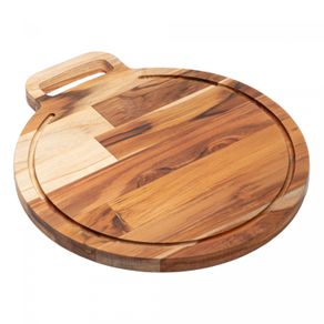 Tabua-de-Corte-Redonda-de-Madeira-Teca-com-Alca-Barbecue-39cm-x-34cm-x-2cm-Wolff-Craft