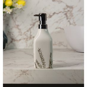 Porta-Sabonete-Liquido-com-Pump-Prata-Flurenza-330ml-Branco-Ceramica-Wolff