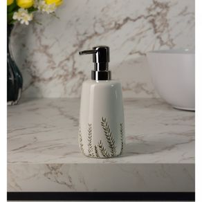 Porta-Sabonete-Liquido-com-Pump-Prata-Fiori-330ml-Branco-Ceramica-Wolff