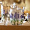 Acucareiro-com-Colher-e-Tampa-Lavanda-Hand-Painting-8,5cm-x-11,3cm-Cristal-Ecologico-Lyor