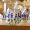 Acucareiro-com-Colher-e-Tampa-Lavanda-Hand-Painting-8,5cm-x-11,3cm-Cristal-Ecologico-Lyor