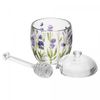 Acucareiro-com-Colher-e-Tampa-Lavanda-Hand-Painting-8,5cm-x-11,3cm-Cristal-Ecologico-Lyor