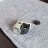 Papa-Bolinha-de-Plastico-e-Aco-Inox-Cinza-Chumbo-8cm-x-4cm-x-7,5cm-Lyor