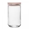Pote-com-Tampa-Bege-com-Visor-Acrilico-1,8L-Vidro-Lyor