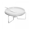 Rechaud-para-Queijo-Brie-de-Ceramica-com-Suporte-e-Faca-de-Aco-Inox-31cm-x-14cm-Wolff