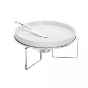 Rechaud-para-Queijo-Brie-de-Ceramica-com-Suporte-e-Faca-de-Aco-Inox-31cm-x-14cm-Wolff