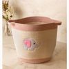 Cesta-Giraffe-29cm-x-29cm-x-29cm-Marrom-Branca-Poliester-Lyor