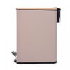 Lixeira-Retangular-com-Pedal-e-Tampa-de-Bambu-5L-Bege-Metal-Lyor