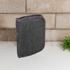 Porta-Documentos-e-Passaporte-de-Poliester-Cinza-18cm-x-13cm-x-3cm-Lyor
