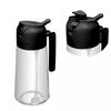 Galheteiro-2-em-1-com-Borrifador-Plastico-450ml-Preto-Vidro-Lyor