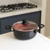 Cacarola-de-Inducao-Aluminio-Revestimento-Ceramico-e-Tampa-de-Vidro-Granito-Chef-Vermelha-20cm-Lyor