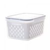 Pote-Hermetico-com-Cesto-Escorredor-Branco-de-Plastico-1.6L-Lyor