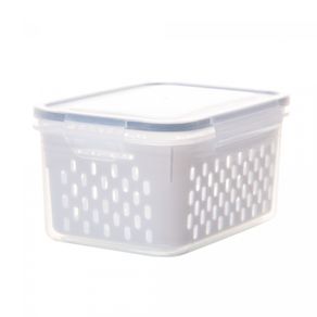 Pote-Hermetico-com-Cesto-Escorredor-Branco-de-Plastico-1.6L-Lyor