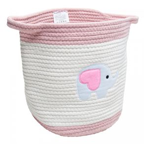 Cesta-Giraffe-29cm-x-29cm-x-29cm-Marrom/Branca-Poliester-Lyor