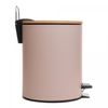 Lixeira-Redonda-com-Tampa-em-Bambu-e-Pedal-5L-Bege-Aco-Inox-Lyor