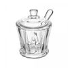 Acucareiro-de-Cristal-com-Colher-e-Tampa-Colmeia-210ml-Lyor