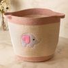 Cesta-Giraffe-29cm-x-29cm-x-29cm-Marrom-Branca-Poliester-Lyor