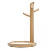 Bandeja-Redonda-com-Suporte-Multifuncional-14cm-x-21cm-Natural-Bambu-Lyor