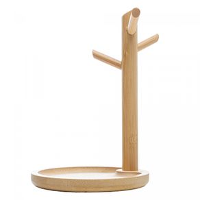 Bandeja-Redonda-com-Suporte-Multifuncional-14cm-x-21cm-Natural-Bambu-Lyor