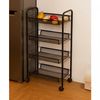 Carrinho-Organizador-Multiuso-de-Metal-4-Prateleiras-com-Rodinhas-Preto-44cm-x-26cm-x-83cm-Lyor