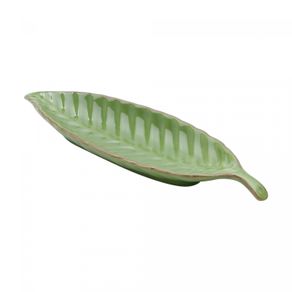 Folha-Decorativa-de-Ceramica-Banana-Leaf-Verde-265cm-x-8cm-x-25cm-Lyor
