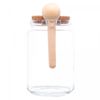 Pote-Redondo-com-Colher-de-Bambu-e-Tampa-de-Cortica-650ml-Vidro-Lyor