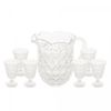 Conjunto-Jarra-com-6-Tacas-de-Agua-de-Cristal-Lile-15L-230ml-Lyor