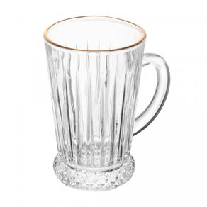 Taca-de-Cappuccino-Deli-Diamante-com-Fio-de-Ouro-210ml-Cristal-Ecologico-Lyor