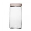 Pote-com-Tampa-Bege-com-Visor-Acrilico-18L-Vidro-Lyor
