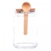 Pote-Quadrado-com-Colher-de-Bambu-e-Tampa-de-Cortica-830ml-Vidro-Lyor