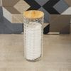 Porta-Algodao-com-Tampa-de-Bambu-Special-My-Box-7cm-x-7cm-x-17cm-Plastico-Lyor