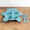 Conjunto-de-Prato-com-2-Talheres-de-Bambu-e-PP-Baby-Bear-Azul-Lyor