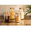 Pote-Quadrado-com-Colher-de-Bambu-e-Tampa-de-Cortica-830ml-Vidro-Lyor