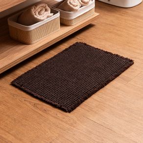 Tapete-com-Antiderrapante-para-Banheiro-Waffle-38cm-x-58cm-Marrom-Chenille-Lyor