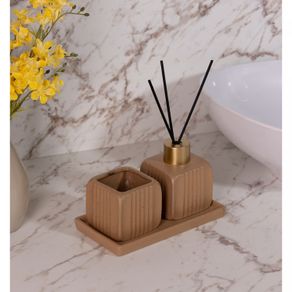 Conjunto-Difusor-com-Porta-Vela-e-Bandeja-Slate-Marrom-Ceramica-Lyor