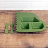 Conjunto-de-Prato-com-2-Talheres-de-Bambu-e-PP-Baby-Dino-Verde-Lyor