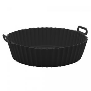 Forma-Redonda-de-Silicone-para-Air-Fryer-Preta-19cm-x-65cm-Lyor