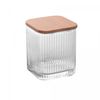 Porta-Cotonete-e-Algodao-de-Vidro-com-Tampa-de-Bambu-Lines-8cm-x-8cm-x-95cm-Lyor