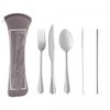 Conjunto-6-Pecas-Estojo-de-Neoprene-Cinza-com-3-Talheres-Positano-Canudo-e-Escovinha-Lyor