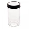 Pote-de-Vidro-com-Tampa-em-Metal-e-Acrilico-Gastro-Preta-500ml-Lyor