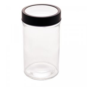 Pote-de-Vidro-com-Tampa-em-Metal-e-Acrilico-Gastro-Preta-500ml-Lyor