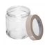 Pote-com-Tampa-Bege-com-Visor-Acrilico-950ml-Vidro-Lyor