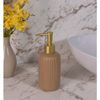 Porta-Sabonete-Liquido-Noble-350ml-Marrom-Ceramica-Lyor