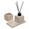 Conjunto-Difusor-com-Porta-Vela-e-Bandeja-Slate-Creme-Ceramica-Lyor