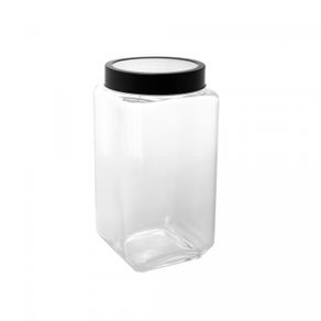 Pote-de-Vidro-com-Tampa-de-Metal-e-Acrilico-Gastro-Preta-17L-Lyor
