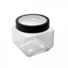 Pote-de-Vidro-com-Tampa-de-Metal-e-Acrilico-Gastro-Preta-800ml-Lyor