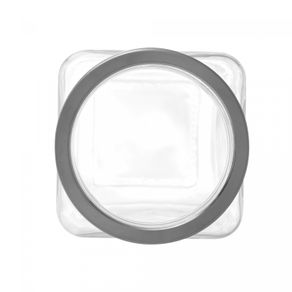 Pote-de-Vidro-com-Tampa-de-Metal-e-Acrilico-Gastro-Prateada-17L-Lyor